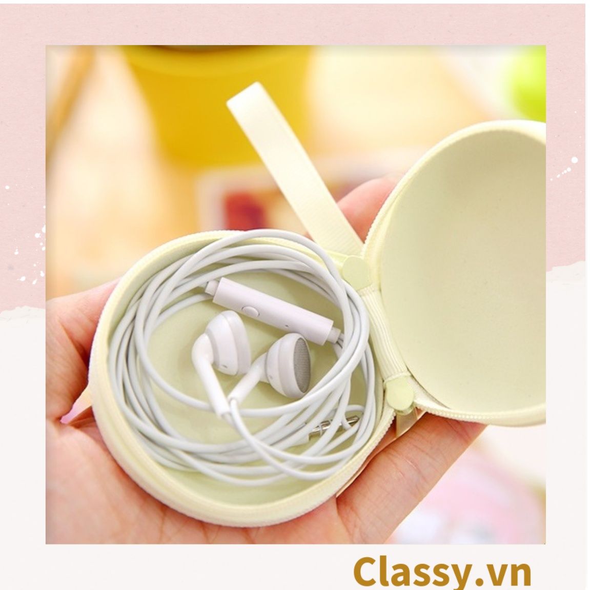  [GIAO HÀNG 7-25 NGÀY]  Túi hộp bằng thiếc Đựng Cáp Sạc Tai Nghe Hình Tròn họa tiết Hoạt HÌnh Siêu Tiện Dụng Kích thước: 7cm x 3cm T260 