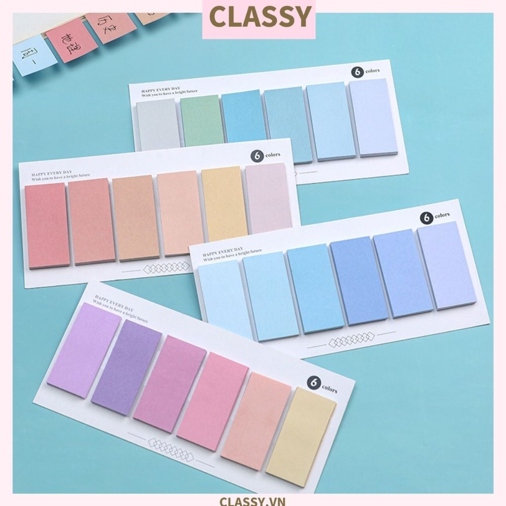  Tệp giấy note ghi nhớ Post-It, màu pastel dễ thương tiện dụng; kích thước 4,6 * 1,5cm 