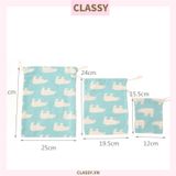  Túi cotton lanh dây rút mini đựng đồ đi du lịch xinh xắn tiện dụng PK646 