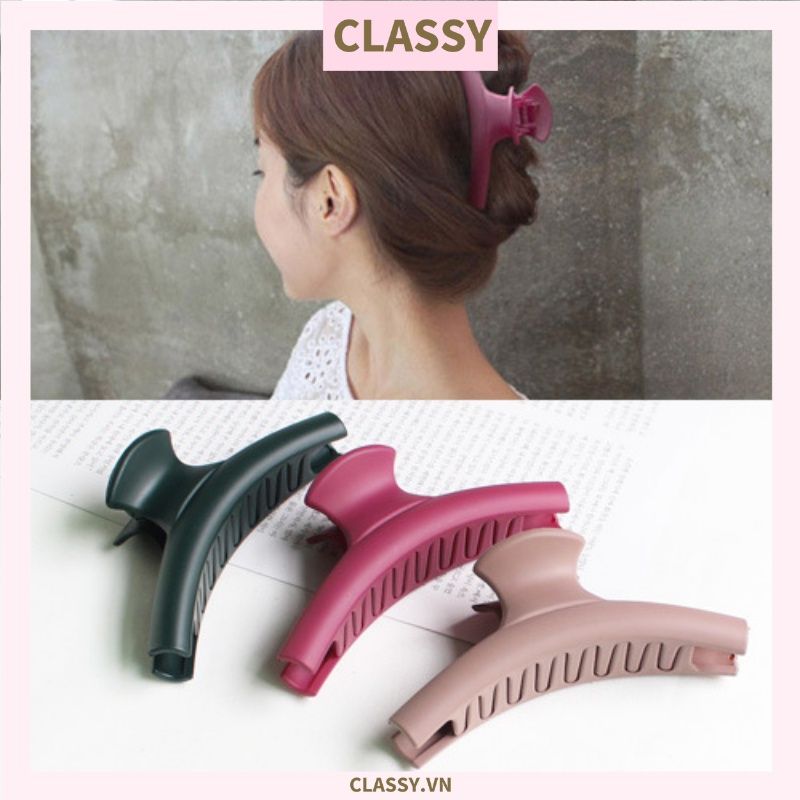  Kẹp tóc càng cua basic nữ đơn sắc, kiểu dáng thanh mảnh hàn quốc hot trend [PK715] 