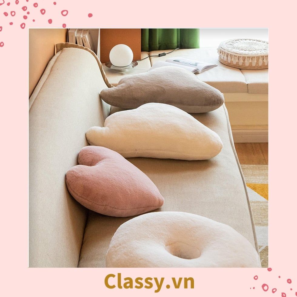  Classy Gối ôm, gối đệm sofa hình trái tim hoặc đám mây trang trí ghế sofa, trang trí nhà cửa siêu êm mịn B1824 