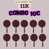  Combo 10 Móc Dán Tường Móc Nhựa nhỏ trơn đơn giản Bắc Âu Dính Tường Treo Đồ Dùng Tiện Lợi  Đa Năng PK1105 