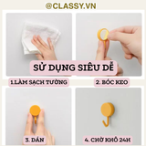  Combo 10 Móc Dán Tường Móc Nhựa nhỏ trơn đơn giản Bắc Âu Dính Tường Treo Đồ Dùng Tiện Lợi  Đa Năng PK1105 