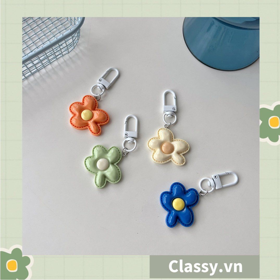  [GIAO HÀNG 7-25 NGÀY] Classy Móc khóa hình bông hoa nhiều màu, gắn chìa khóa, điện thoại, sổ tay PK1420 