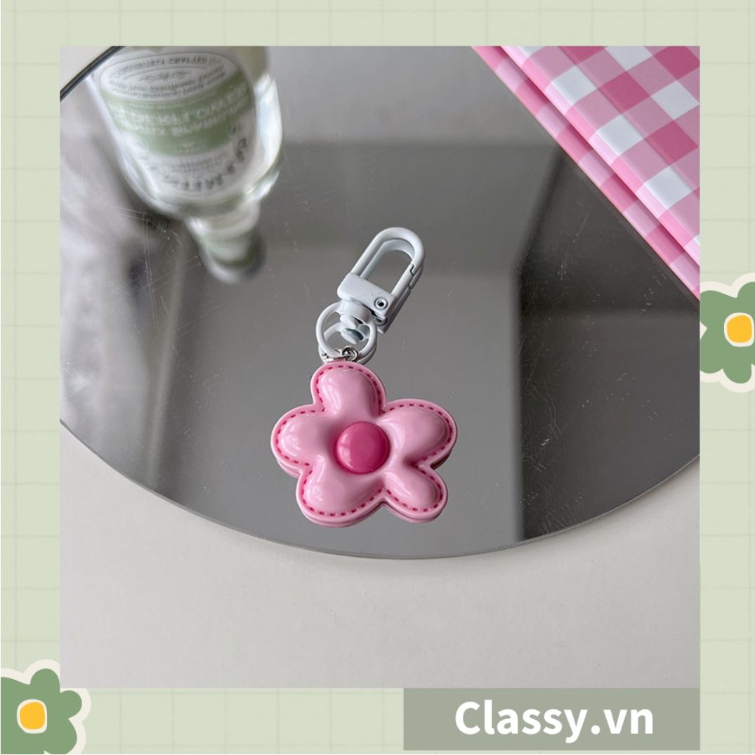  [GIAO HÀNG 7-25 NGÀY] Classy Móc khóa hình bông hoa nhiều màu, gắn chìa khóa, điện thoại, sổ tay PK1420 