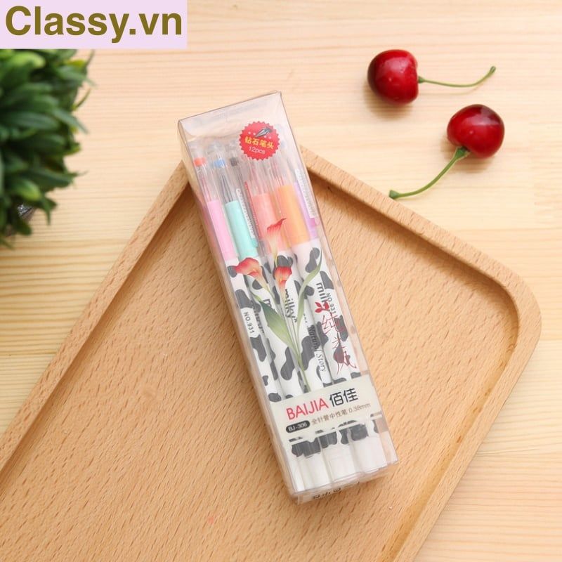  [GIAO HÀNG 7-25 NGÀY]  Classy Bút gel bò sữa nhiều màu, 0.38mm mực ra đều và đậm PK1521 