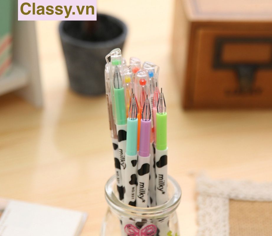  [GIAO HÀNG 7-25 NGÀY]  Classy Bút gel bò sữa nhiều màu, 0.38mm mực ra đều và đậm PK1521 