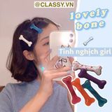  Kẹp tóc dạng clip mỏ vịt, họa tiết minh họa  cục xương đốm tinh nghịch hài hước hot tiktok, có thể dùng làm kẹp giày PK1674 