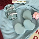  Classy Hộp đựng kính áp tròng Kèm Gương Và Nhíp tông màu  pastel nhẹ nhàng, hình trái tim đơn sắc PK1688 