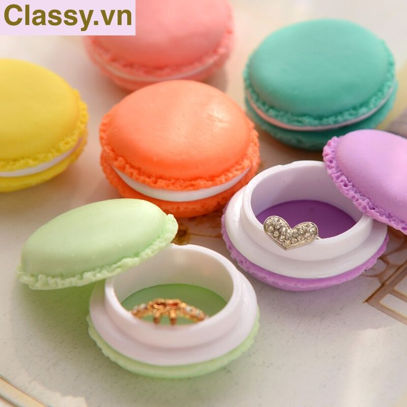  [GIAO HÀNG 7-25 NGÀY]  Hộp đựng trang sức, bông tai khuyên tai hoặc phụ kiện hoặc tai nghe hình bánh Macaron PK1713 
