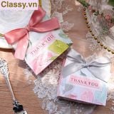  Túi giấy Thank You đính hoa sang trọng, dùng làm quà tặng sinh nhật, valetine, kỷ niệm Q1347 