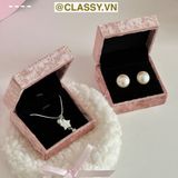  [GIAO HÀNG 7-25 NGÀY] Hộp đựng trang sức nhẫn, dây chuyền bằng nhung PK1745 