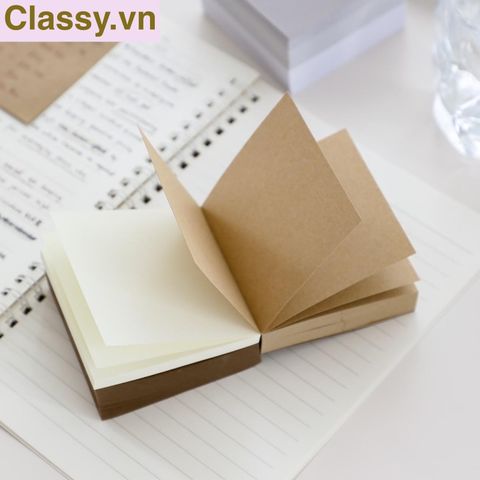  400 tờ Giấy ghi chú trơn cơ bản màu trắng hoặc nâu, kích thước 8 X 8 CM, có thể xé ra, dùng để làm giấy ghi chú  PK1774 