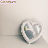  [GIAO HÀNG 7-25 NGÀY] Gương soi cầm tay hình trái tim Kích thước 17.5*18.5cm màu hồng PK1823 