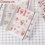  [GIAO HÀNG 7-25 NGÀY] Combo 20 Bìa lá còng sắt Binder  Loose-leaf shell A5 bán kèm 120 trang lõi giấy nạp lại kẻ ngang viết ghi chép sổ tay- PK1835 