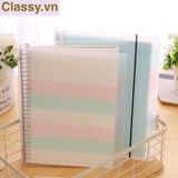  [GIAO HÀNG 7-25 NGÀY] Combo 20 Bìa lá còng sắt Binder  Loose-leaf shell A5 bán kèm 120 trang lõi giấy nạp lại kẻ ngang viết ghi chép sổ tay- PK1835 