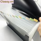  Túi Đựng Tài Liệu 13 Ngăn  26,3*14 Cặp Tệp Đựng Tài Liệu Chia Nhiều Ngăn Bìa Hồ Sợ Nhựa Cứng Chứng Từ Giấy Tờ- PK1837 