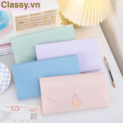  Túi Đựng Tài Liệu 13 Ngăn  26,3*14 Cặp Tệp Đựng Tài Liệu Chia Nhiều Ngăn Bìa Hồ Sợ Nhựa Cứng Chứng Từ Giấy Tờ- PK1837 
