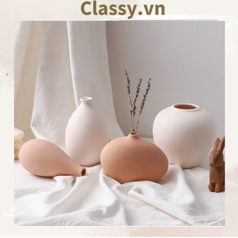 Bình hoa gốm Minimalist phong cách tối giản, Bình gốm  trang trí phong cách Bắc Âu, Bình gốm decor hiện đại PK1852 
