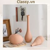  Bình hoa gốm Minimalist phong cách tối giản, Bình gốm  trang trí phong cách Bắc Âu, Bình gốm decor hiện đại PK1852 