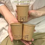  [GIAO HÀNG 7-25 NGÀY]  Combo 1000 Cốc Giấy Kraft 250ML PK1868 - Lựa Chọn Thân Thiện Môi Trường Cho Văn Phòng và Sinh Viên 