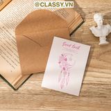  [GIAO HÀNG 7-25 NGÀY] COMBO 100 Thiệp kèm Phong bì và Ruy băng vintage Butterfly chúc mừng 8-3, 20-11, Sinh Nhật, Lễ, Cảm Ơn , Tình Yêu PK1873 