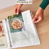  [GIAO HÀNG 7-25 NGÀY] Combo 100 bìa lá đục lỗ kích thước A4 trong suốt, bảo vệ giấy và lắp vào bìa còng cho giới văn phòng PK1874 