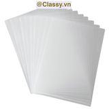  Combo 20 bìa lá độ trong suốt cao kích thước A4, bảo vệ giấy cho giới văn phòng PK1875 