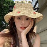  Mũ Cói Nón Cói Mềm Nơ Ren Trẻ trung xinh xắn, nhiều kiểu có thể gấp gọn bỏ vào túi du lịch, ba lô PK303 