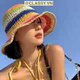  Mũ Cói Nón Cói Mềm Nơ Ren Trẻ trung xinh xắn, nhiều kiểu có thể gấp gọn bỏ vào túi du lịch, ba lô PK303 