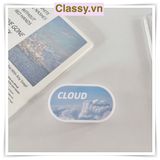  Khay đựng 01 cặp kính áp tròng, khay lens hình bầu trời và tuyết màu xanh, có gương soi PK658 