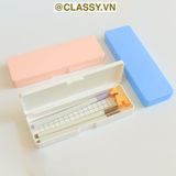  [GIAO HÀNG 7-25 NGÀY]  PK725 Hộp đựng bút chất liệu nhựa màu pastel đính họa tiết hoạt hình ngộ nghĩnh xinh xẻo 