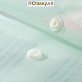 Túi Nút File Đựng Tài Liệu My Clear Bag A4 Nhiều Màu Bìa Đựng Tài Liệu Văn Phòng Lưu Trữ Hồ Sơ Giấy Tờ Classy Basic PK778 