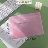  Túi Nút File Đựng Tài Liệu My Clear Bag A4 Nhiều Màu Bìa Đựng Tài Liệu Văn Phòng Lưu Trữ Hồ Sơ Giấy Tờ Classy Basic PK778 