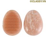  PK923 Lược Mini Có Thể Gấp Gọn , Lược massage bằng đá cẩm thạch, kèm gương gấp di động, mát xa tóc mượt 