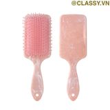  PK923 Lược Mini Có Thể Gấp Gọn , Lược massage bằng đá cẩm thạch, kèm gương gấp di động, mát xa tóc mượt 