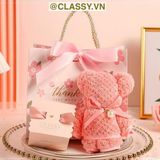  Túi giấy Thank You đính hoa sang trọng, dùng làm quà tặng sinh nhật, valetine, kỷ niệm Q1347 