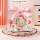  Túi giấy Thank You đính hoa sang trọng, dùng làm quà tặng sinh nhật, valetine, kỷ niệm Q1347 