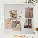  Set nhiều Thẻ ảnh, postcard Classy làm từ bìa cứng phong cách  trang trí nhật ký/sách ảnh, dán tường, làm tranh Q1746 