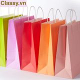 TÚI GIẤY KRAFT DÀY DẶN LÀM QUÀ TẶNG  MÀU PASTEL, NHIỀU SIZE 