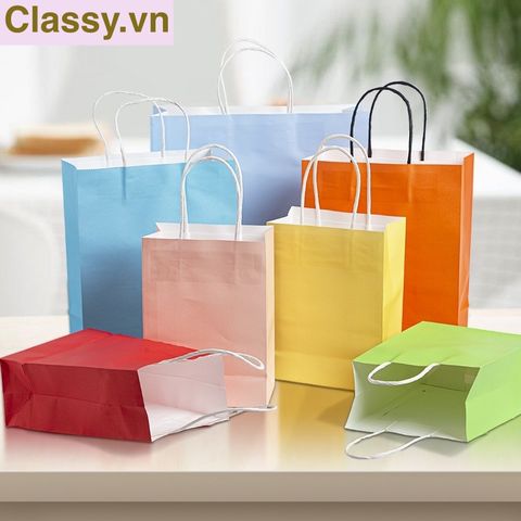  TÚI GIẤY KRAFT DÀY DẶN LÀM QUÀ TẶNG  MÀU PASTEL, NHIỀU SIZE 