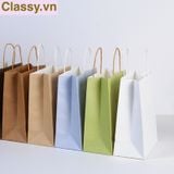  TÚI GIẤY KRAFT DÀY DẶN LÀM QUÀ TẶNG  MÀU PASTEL, NHIỀU SIZE 