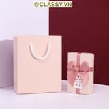  Hộp đựng quà tặng gắn nơ và tag chúc mừng, đựng son môi, nước hoa, sô cô la, trang sức 