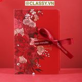  [GIAO HÀNG 7-25 NGÀY] 100 Hộp giấy đựng quà tặng gắn ruy băng Happy Every, đựng son môi, nước hoa, sô cô la Q496 