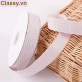  Cuộn 9 mét Ruy băng vải sợi poly kim tuyến sọc dọc cuộn dài 9MÉT, Rộng 25 MM đủ màu sắc Q554 