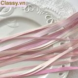  Cuộn 23 Mét Ruy băng vải sợi poly dài 01MÉT, Rộng 3 MM đơn sắc, đủ màu Q564 