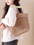  [GIAO HÀNG 7-25 NGÀY]  Túi cói hình thang thời trang, thích hợp đi biển, đi dạo, đi chơi T1073 