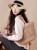  [GIAO HÀNG 7-25 NGÀY]  Túi cói hình thang thời trang, thích hợp đi biển, đi dạo, đi chơi T1073 