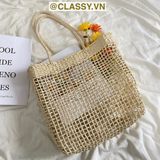  [GIAO HÀNG 7-25 NGÀY]  Túi cói hình thang thời trang, thích hợp đi biển, đi dạo, đi chơi T1073 