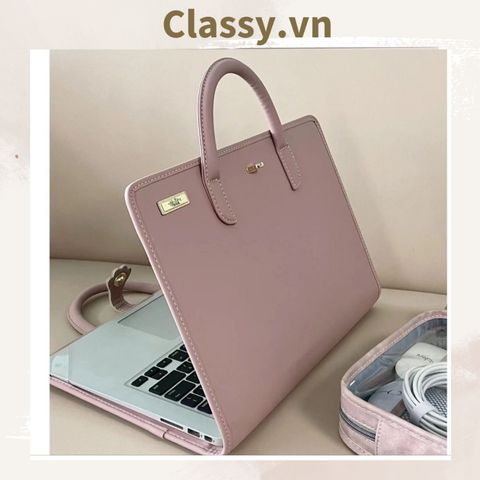  [GIAO HÀNG 7-25 NGÀY]  Túi Xách Laptop da PU Nữ Công Sở 15.6 Inch bảo vệ máy tính 